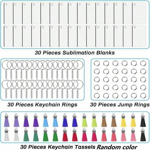 120pcs Rectangle Shaped Acrylic Diy Keychain for Sale New Zealand New
