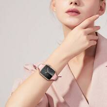 3pcs Apple Watch Band With Buckle Design For Slimming Effect And Soft Silicone Material, Compatible With Apple Watch Series Ultra/Se/8/7/6/5/4/3/2/1, Sizes: 38mm, 40mm, 41mm, 42mm, 44mm, 45mm, And 49mm - Black+Brown+Apricot - View 7