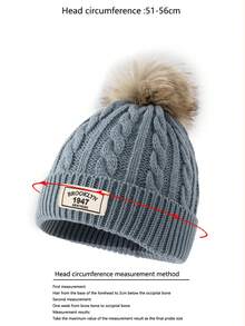 A Children's 1947 Tender Ball Knitted Hat - Grey - View 4