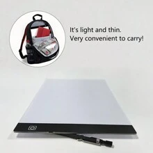 A4 A3 Led裝置器材鑽石配件用光板,usb供電的輕盤套件,帶可拆式支架和夾子,帶鑽石繪畫工具 - A4 LED燈板鑽石畫工具套件 - 查看 5