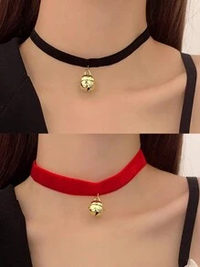 圣诞铃铛变装项链，女士吊坠，短款个性化锁骨链 - HN0451/HN0455 - 查看 9