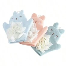 1 件可愛的兔子沐浴手套 - 藍色 - 查看 3