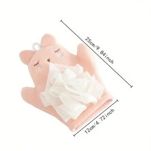 1 件可愛的兔子沐浴手套 - 藍色 - 查看 4