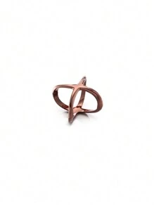 6 件/套波西米亚风时尚十字环扣简约纯色丝绸时尚金属女士围巾扣休闲百搭头巾披肩固定扣配饰女式胸针 - 彩色 - 查看 4