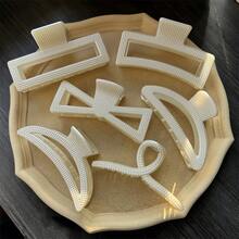 1入超大珍珠髮夾，淺奢風格時尚米色珍珠髮爪，適用於正式場合/派對 - 領結 - 查看 1