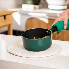 4pcs/1pc White Woven Placemats, Coffee Table Decor Coasters, Farmhouse Drink Table Coasters, Minimalist Home Decor Woven Placemats, Non-Slip Heat Resistant, Perfect For Your Dining Table Decor Set - White - View 6