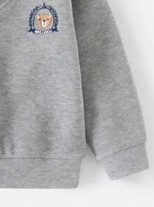 Young Boys' 2 In 1 Polo Shirt With Embroidery Pattern, Spring & Autumn - Grey - View 4