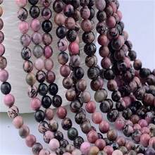 6/8/10 毫米天然石珠石圓形真石串珠散裝寶石孔尺寸 1 毫米 Diy 光滑珠子適用於手鍊項鍊耳環珠寶製作 - 串珠 - 查看 28