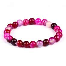 1 件 8 毫米水晶天然石材啞光黑瑪瑙彩色瑪瑙熔岩串珠手鍊治愈彈力手鍊可調節珠寶配飾女士情侶禮物女士禮物最好的朋友禮物男士女士珠寶製作和項鍊工藝直銷 - 手鍊 - 查看 12
