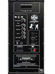 Bocina Bafle 15 Pulgadas Recargable Con Luz Led KSR 10,000W - Negro - Ver 7