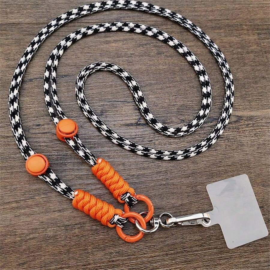 Nylon Woven Crossbody Mobile Phone Lanyard Strap Rope Removable Sports Outdoor Universal Phone Case Adjustable Anti-Lost Lanyard - Multicolor - View 1