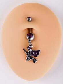 1件14g不鏽鋼肚臍戒指,肚臍穿刺身體珠寶 - 彩色 - 查看 2