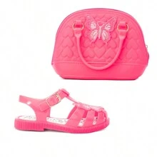 Kids Flat Sandals - 玫紅色 - 查看 4