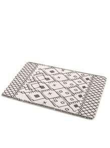 Geometrisches Muster Badezimmerteppich Heim Badezimmer Dekor Bodenbelag Teppich Outdoor Teppich Türmatte Herbstdekoration Badezimmer Accessoires Eingangsbereich Dekoration - Schwarz und Weiss - Übersicht 5