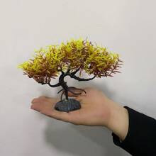 1 pièce Plante de simulation d'aquarium, plantes aquatiques pour aquarium en plastique artificiel, herbe aquatique, décoration sous-marine, arbre de pin artificiel créatif, herbe aquatique factice pour aquarium, décoration de bureau réaliste et indéfectible