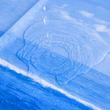 1pc Anti-Mildew Waterproof Peva Blue Beach Themed Shower Curtain With Metal Eyelets + 12 Shower Curtain Rings Included Bathroom Decor Fall Decor Bathroom Accessories Back To School - Blue - View 9