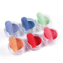 6色套裝糖果毛衣效果指甲閃粉,閃閃發光的糖粉鍍鉻色顏料,用於美甲鍍膜指甲藝術裝飾 - 彩色 - 查看 5