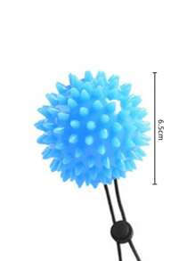 1 件 20 磅尖刺球軟球氣壓按摩復健手指力量球握力通感球 - 淺藍色 - 查看 2