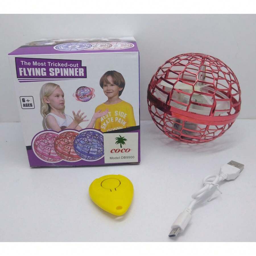 Mini drones de juguete, bolas voladoras, bolas mágicas, hilanderos mágicos, peonzas voladoras. - Rojo - Ver 1