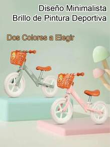 Bicicleta de equilibrio con Canasta para Niños y Niñas de 2 a 6 años, Primera Bicicleta para Niños de 2 Ruedas, Bicicleta Regalo Ideal para Niños - Rosa - Ver 3