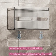 1pc Wall Mounted Toilet Tissue Holder For Bathroom, Random Color - Multicolor - View 4