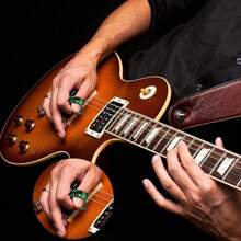 4 Piezas/set De Púas Para Guitarra Y Bajo De Colores Aleatorias De Calidad Premium - Mejora Tu Precisión Y Comodidad Al Tocar Con Los Dedos