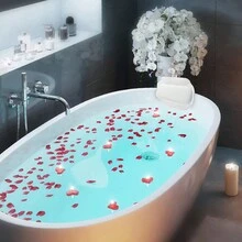 1PC Bathtub Pillow Bathtub Cushion Wedge Pillow PVC Luxury White Bathroom Pillow - White - View 3