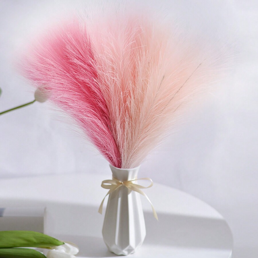 6 Pcs Artificial Pampas Grass Plant,4345cm Faux Dried Pampas Grass