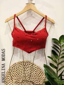 Women Tops - 紅色 - 查看 1