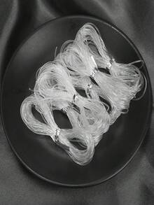 1 Bundle 7m 0.7mm Elastic Crystal String For Diy Jewelry Making, Transparent Beading Cord With High Elasticity - White - View 1