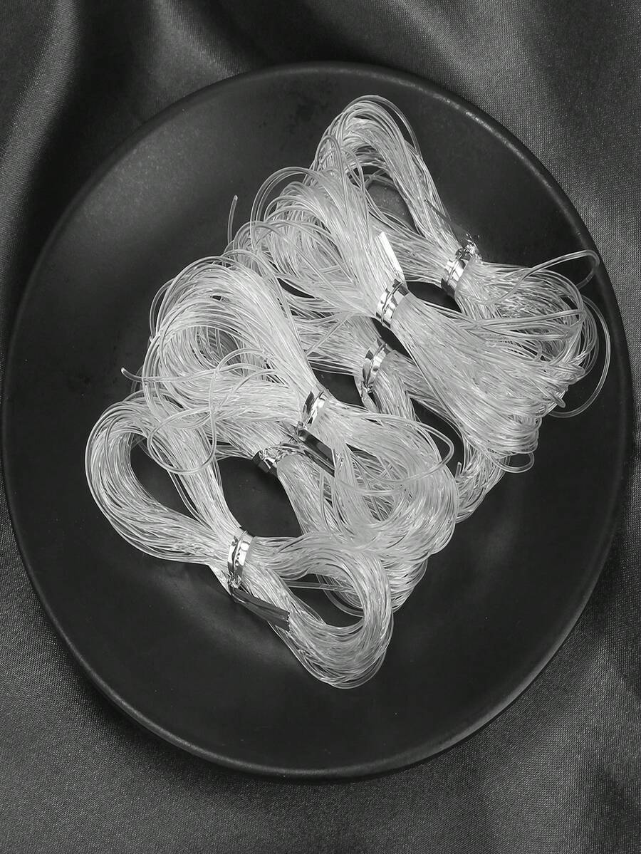 1 Bundle 7m 0.7mm Elastic Crystal String For Diy Jewelry Making, Transparent Beading Cord With High Elasticity - White - View 1