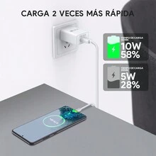 1Hora Cargador Tipo C Carga Rápida Usb Datos Celular - Blanco*2 - Ver 3