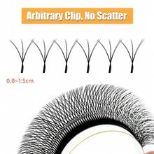 6d W型花朵綻放預製捲翹卷簇,自動成扇形狀,自然柔軟輕盈的假睫毛,化妝必備 - C - 查看 7