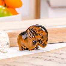 Lucky Quartz Elephant Figurine Decor - Multicolor - View 9