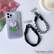 多彩編結創意短編織手機掛繩，相機掛繩，手機殼掛繩，可拆卸防丟失掛繩的鑰匙扣 - 掛繩編號-A51 - 查看 5