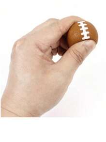 6pcs Mini American Football Shaped Foam Stress Balls - Brown - View 6