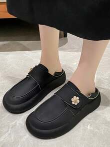 女士楔形跟和厚底鞋 - 黑色 - 查看 4