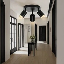 1入3頭led吸頂燈具,適用於客廳、臥室、餐廳、咖啡廳裝飾 - 黑色 - 查看 4