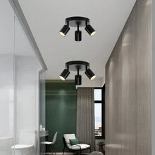 1入3頭led吸頂燈具,適用於客廳、臥室、餐廳、咖啡廳裝飾 - 黑色 - 查看 11