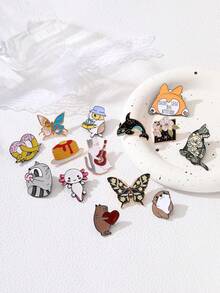 Original Creative Cartoon Guitar Cat Shaped Brooch, Cute & Delicate Badge, Ideal Gift - Guitar Cat Brooch - View 4