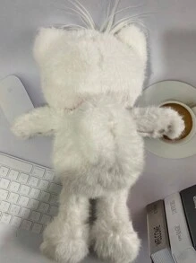1pc Plush Doll - The Cutest White Skeleton Cat Stuffed Animal Plush Pillow Doll, Holiday Gift - Multicolor - View 4