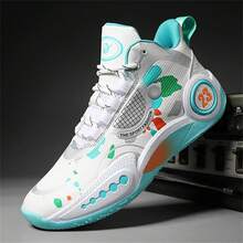 男士運動鞋2024秋冬系列抓地減震幻影戰鬥籃球鞋 - 綠色 - 查看 1