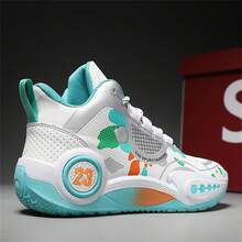 男士運動鞋2024秋冬系列抓地減震幻影戰鬥籃球鞋 - 綠色 - 查看 8