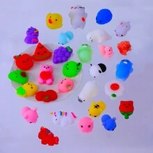 30 Pcs Squishes Mochi Squishy Toys Party Favors - Kawaii Animal Stress Relief Squishys Toy With Storage Box - Multicolor - View 3