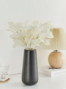 1 件仿羊耳茎植绒人造绿叶固体喷雾假兔耳叶适用于家庭婚礼 DIY 工艺插花、情人节、礼物 - 白色 - 查看 6