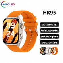 Gejian男士智能手錶,全觸屏,通話,ai語音助手,防水,運動健身追蹤器,智能手錶