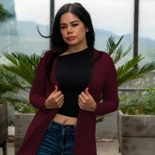Fashion Cardigan For Women. - Redwood - View 2
