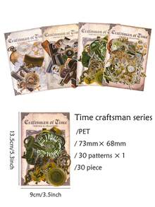 30入組/包金色歌劇和復古風格靈感貼紙 - 彩色 - 查看 2