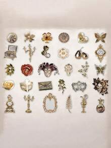 30入組/包金色歌劇和復古風格靈感貼紙 - 彩色 - 查看 3