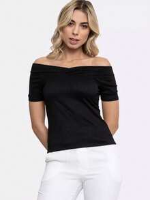 Women Tops - 黑色的 - 查看 4